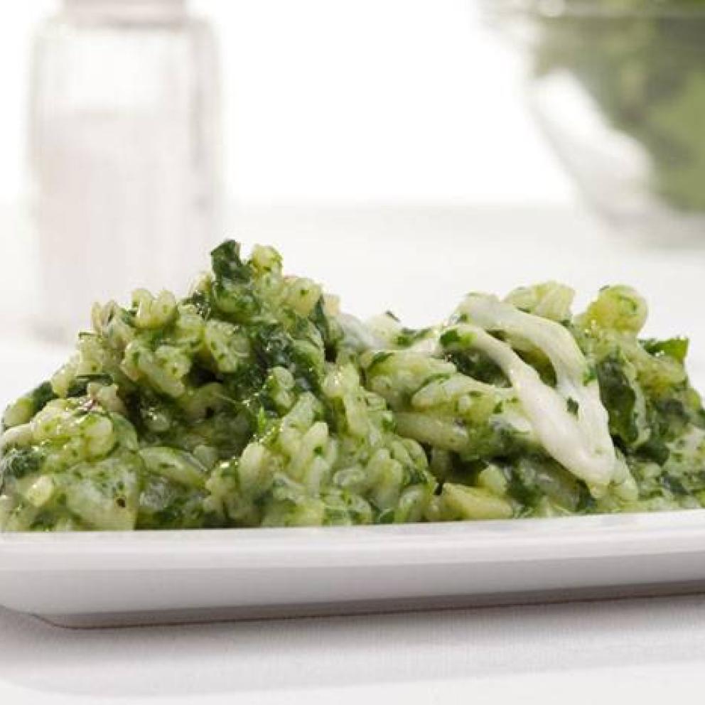 risotto con spinaci