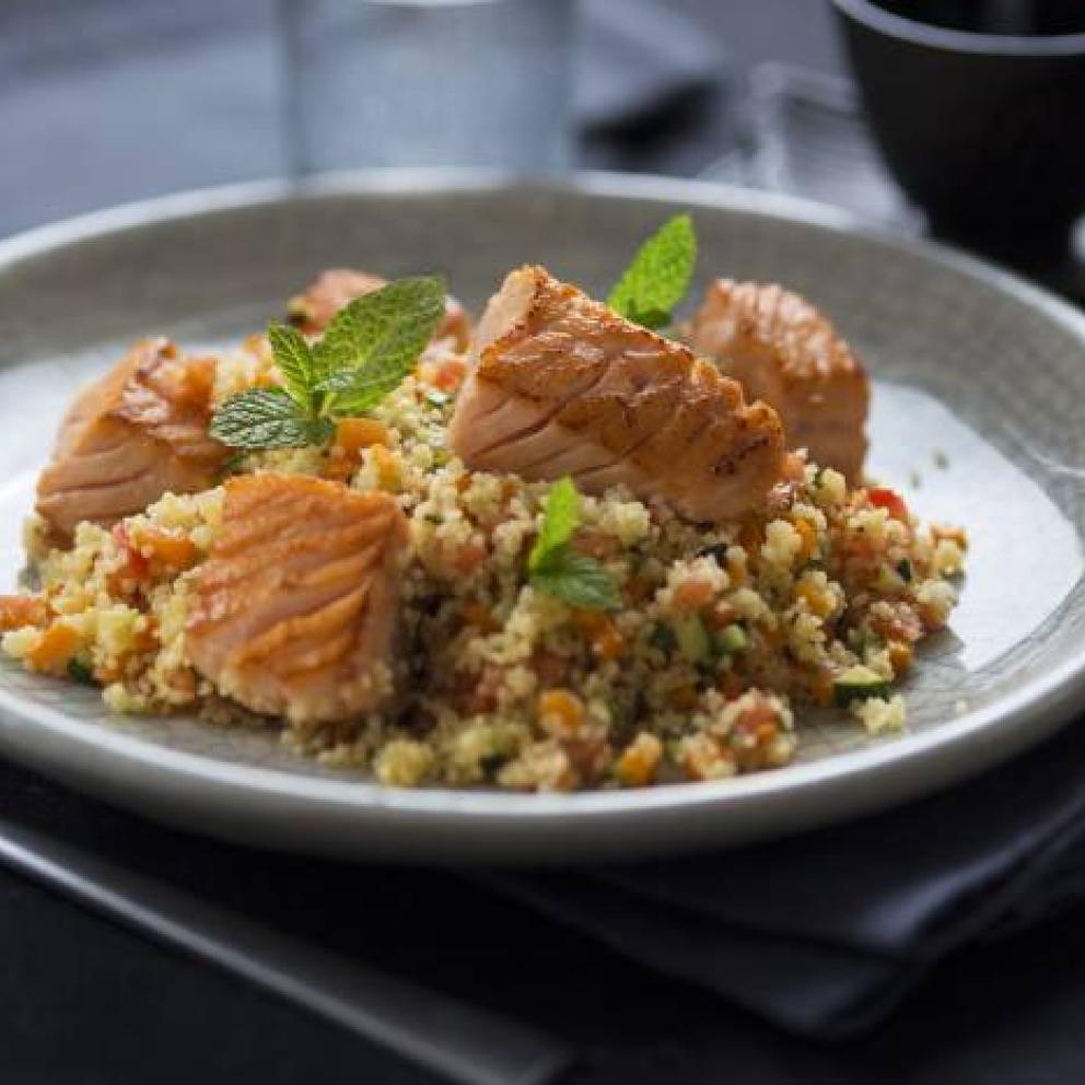 Couscous al salmone