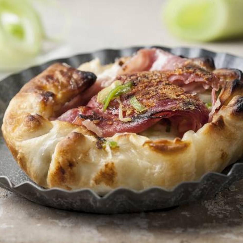 Quiche di porri e prosciutto