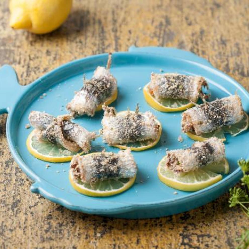 Sarde a beccafico limone e alloro