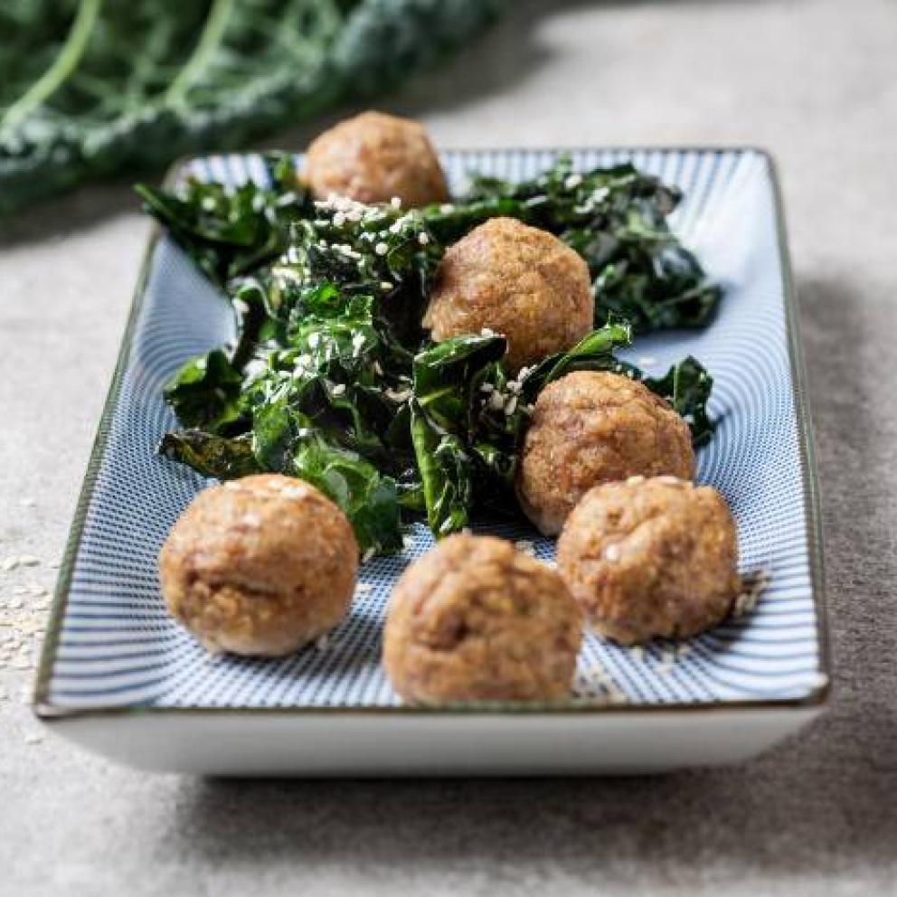 Polpette di manzo e cavolo nero