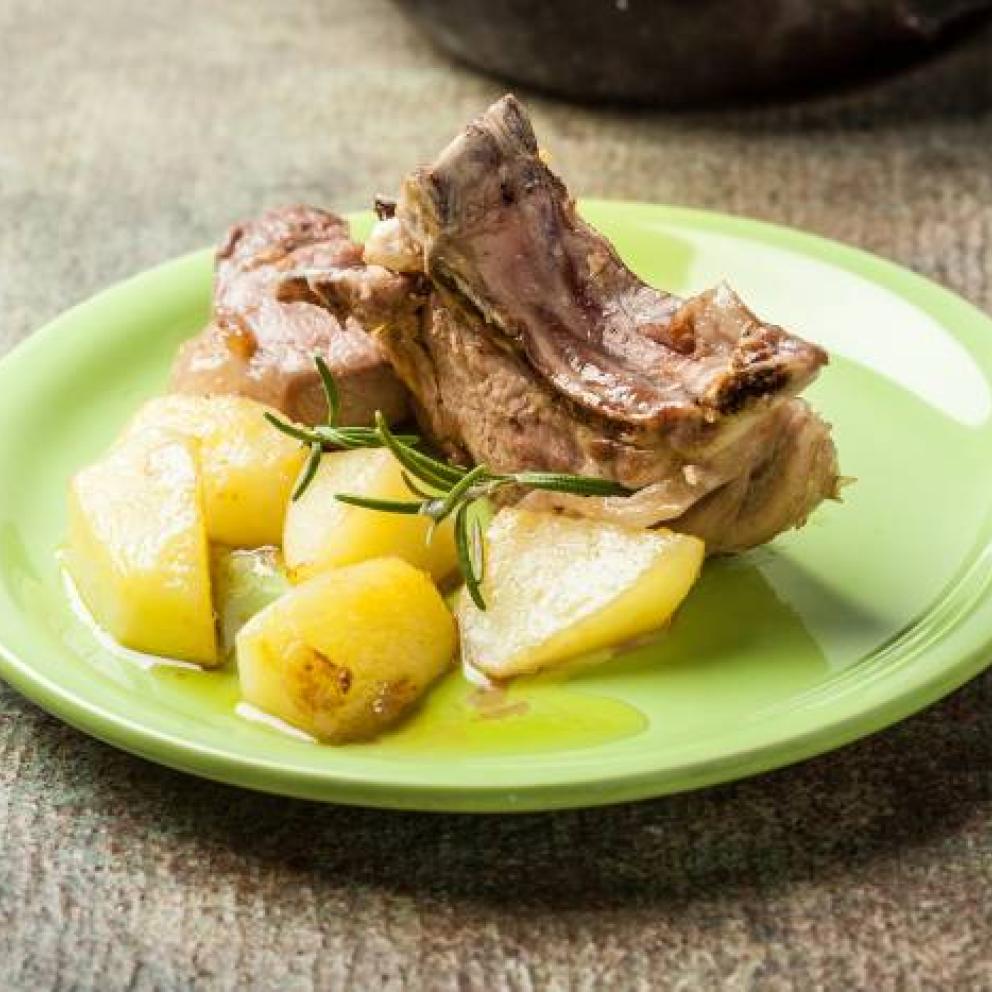 Agnello al forno con patate