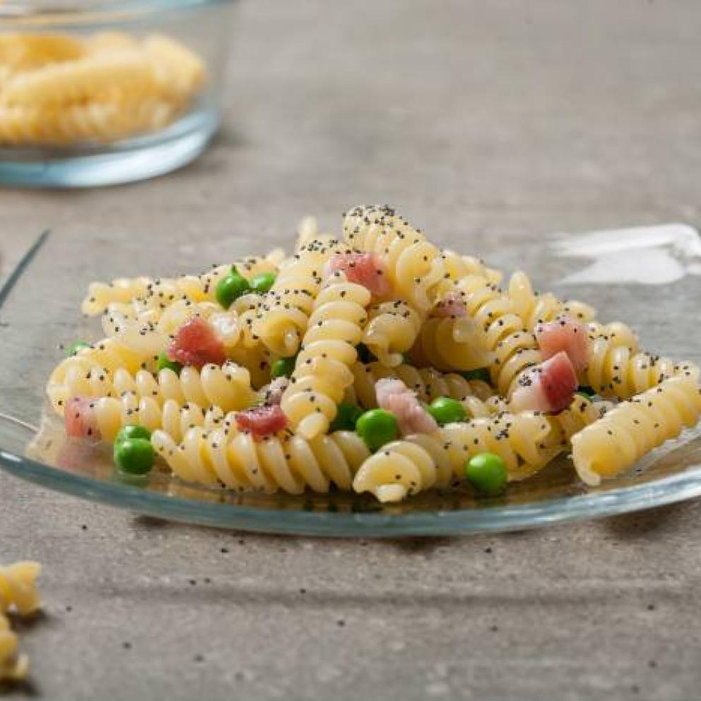 Pasta piselli e pancetta