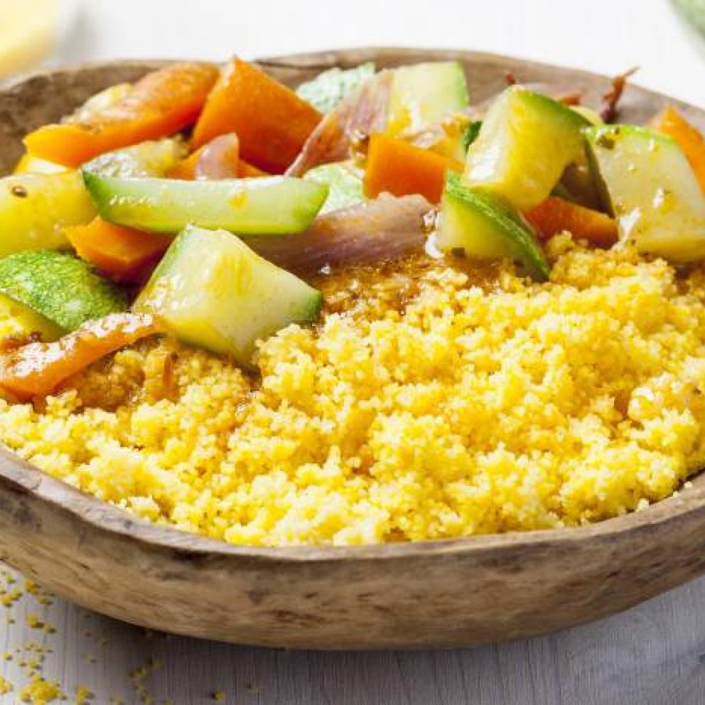 Cous cous con verdure in umido