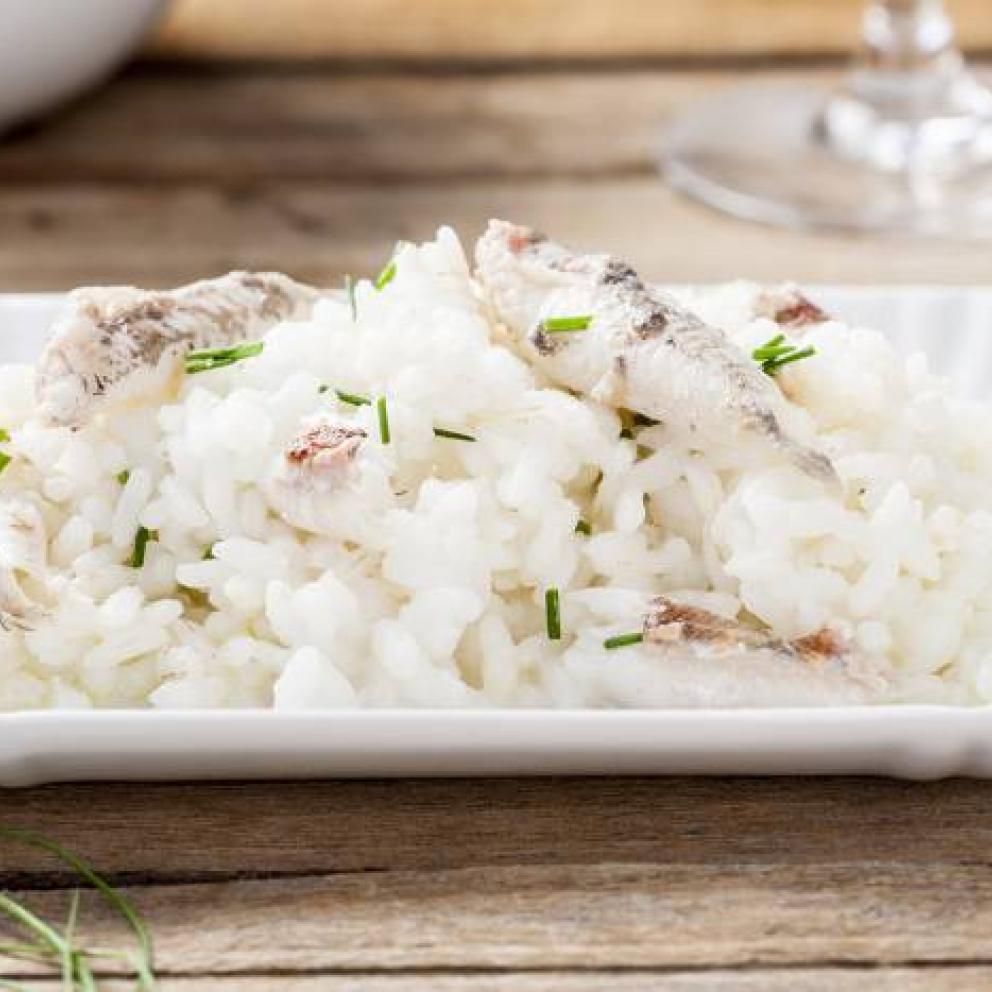 Risotto con gallinella e prosecco