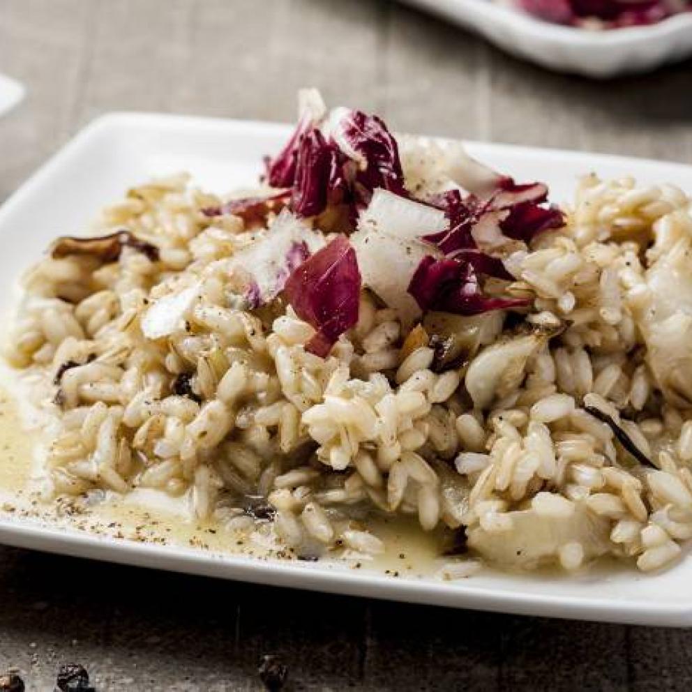 Risotto al radicchio e gorgonzola