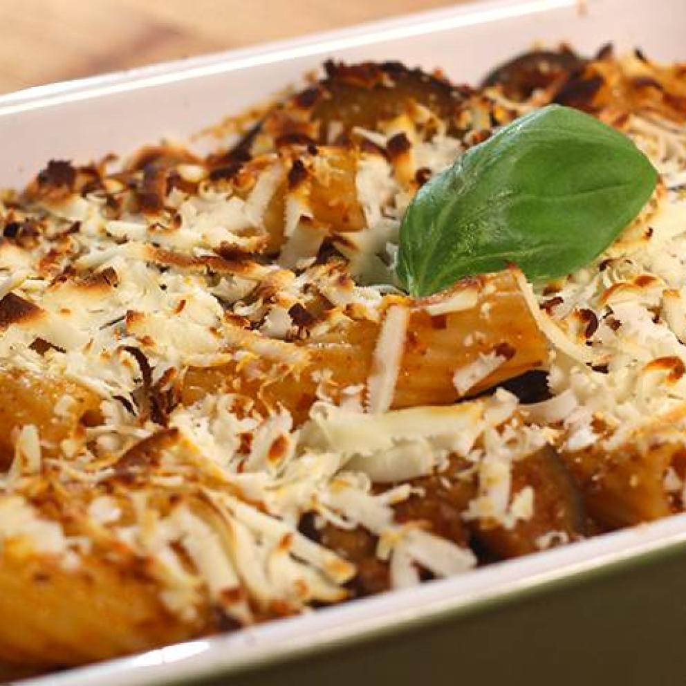 pasta al forno con melanzane