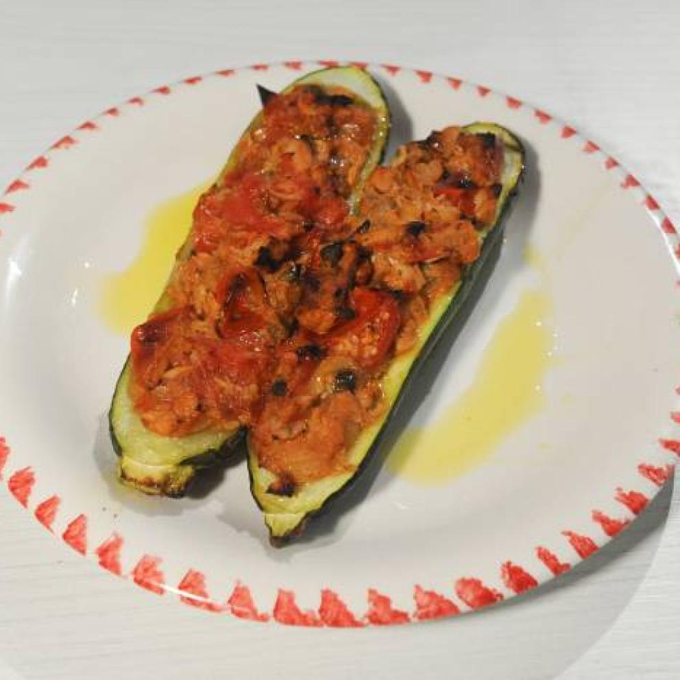 zucchine ripiene al forno