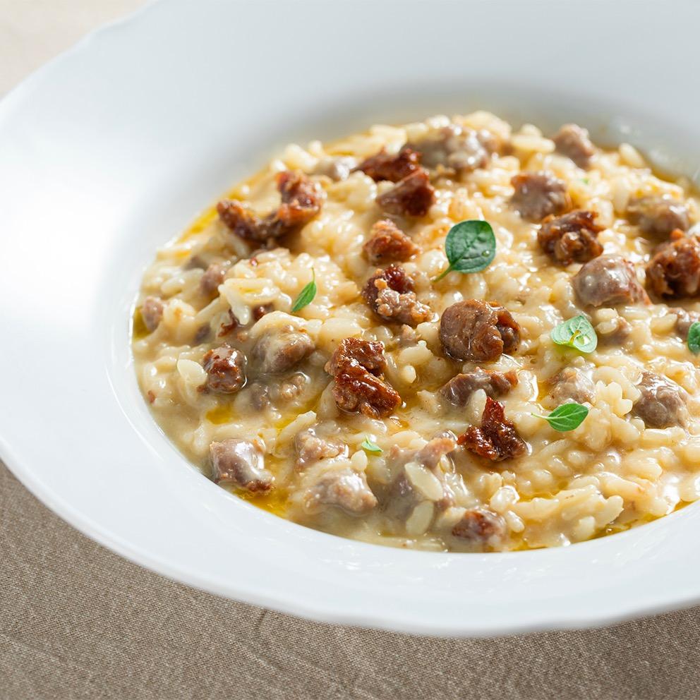 Risotto con salsiccia