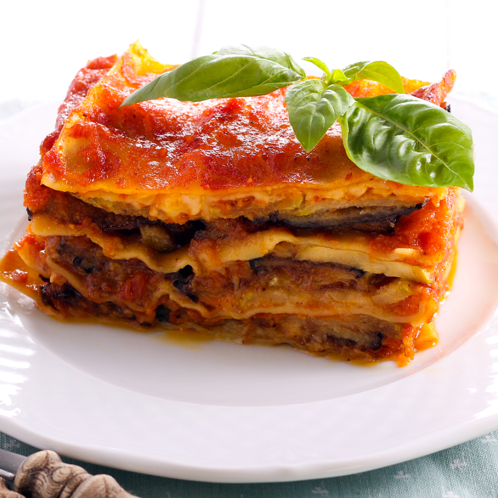 Lasagne con melanzane e zucchine